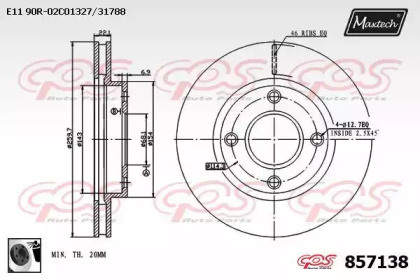 Тормозной диск MAXTECH 857138.0060