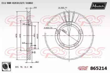 Тормозной диск MAXTECH 865214.0060