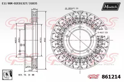 Тормозной диск MAXTECH 861214.0080