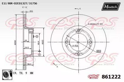 Тормозной диск MAXTECH 861222.0060