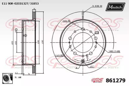 Тормозной диск MAXTECH 861279.0060