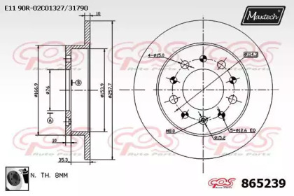 Тормозной диск MAXTECH 865239.0060