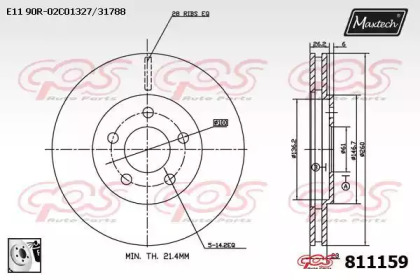 Тормозной диск MAXTECH 811159.0080