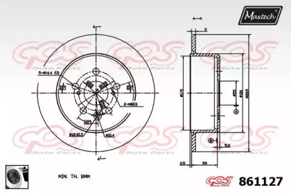 Тормозной диск MAXTECH 861127.0060