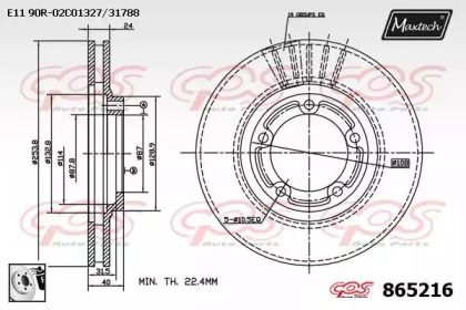 Тормозной диск MAXTECH 865216.0080