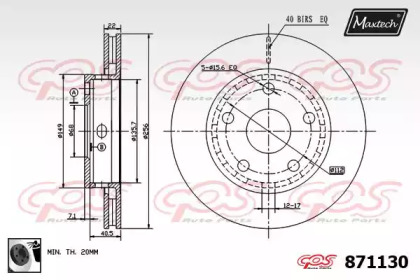 Тормозной диск MAXTECH 871130.0060