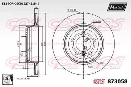 Тормозной диск MAXTECH 873058.0080