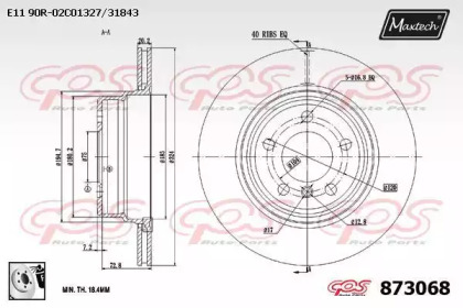 Тормозной диск MAXTECH 873068.0080