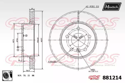 Тормозной диск MAXTECH 881214.0060