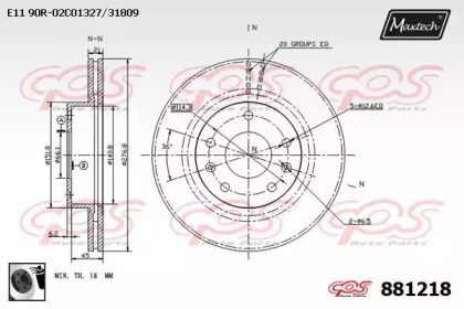 Тормозной диск MAXTECH 881218.0060