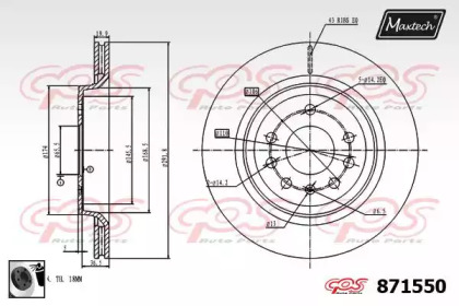 Тормозной диск MAXTECH 871550.0060