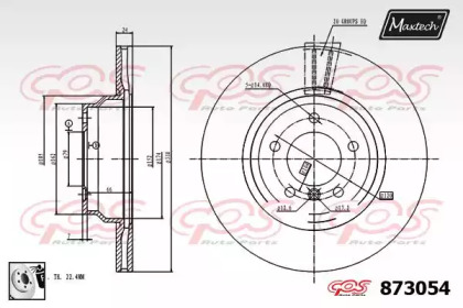 Тормозной диск MAXTECH 873054.0080