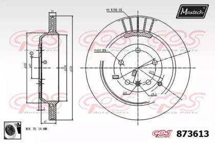 Тормозной диск MAXTECH 873613.0060