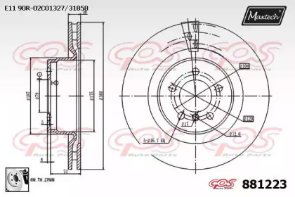 Тормозной диск MAXTECH 881223.0080