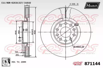 Тормозной диск MAXTECH 871144.0080