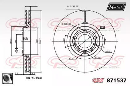 Тормозной диск MAXTECH 871537.0060