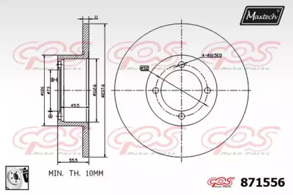 Тормозной диск MAXTECH 871556.0080