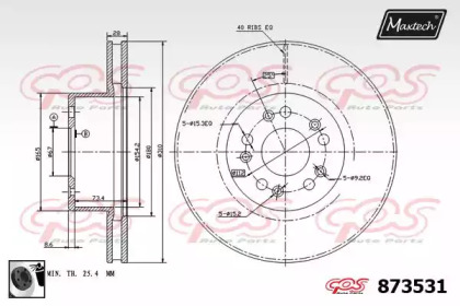 Тормозной диск MAXTECH 873531.0060