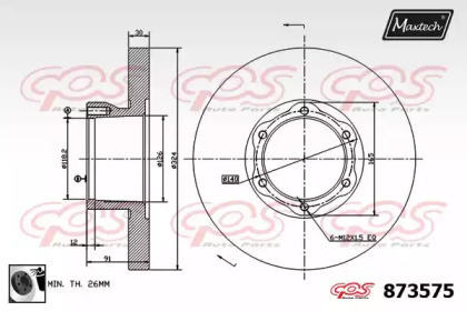 Тормозной диск MAXTECH 873575.0060