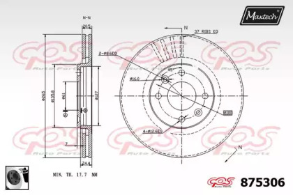 Тормозной диск MAXTECH 875306.0060