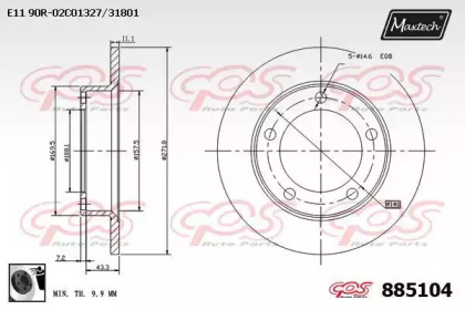 Тормозной диск MAXTECH 885104.0060