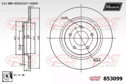 Тормозной диск MAXTECH 853099.0080