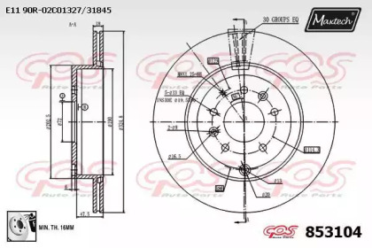 Тормозной диск MAXTECH 853104.0080