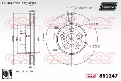 Тормозной диск MAXTECH 861247.0060