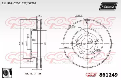 Тормозной диск MAXTECH 861249.0060