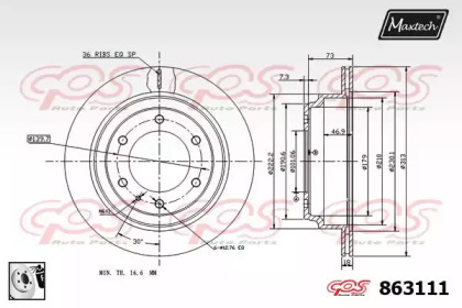 Тормозной диск MAXTECH 863111.0080