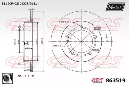 Тормозной диск MAXTECH 863519.0060