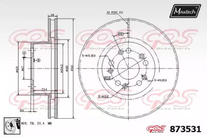 Тормозной диск MAXTECH 873531.0080