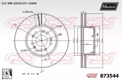 Тормозной диск MAXTECH 873544.0080