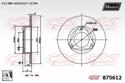 Тормозной диск MAXTECH 875612.0080