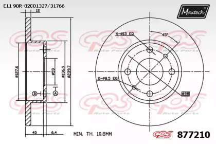 Тормозной диск MAXTECH 877210.0000