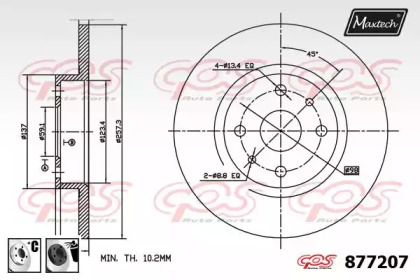 Тормозной диск MAXTECH 877207.6060