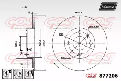 Тормозной диск MAXTECH 877206.6880