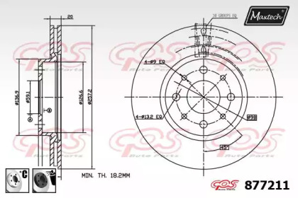 Тормозной диск MAXTECH 877211.6060