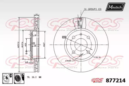 Тормозной диск MAXTECH 877214.6060