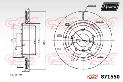 Тормозной диск MAXTECH 871550.0000