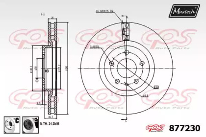 Тормозной диск MAXTECH 877230.6060