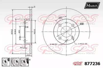 Тормозной диск MAXTECH 877236.6880