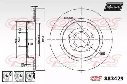 Тормозной диск MAXTECH 883429.6980