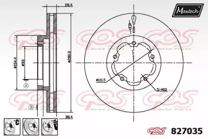 Тормозной диск MAXTECH 827035.6880