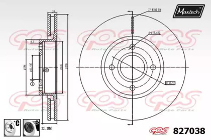 Тормозной диск MAXTECH 827038.6060