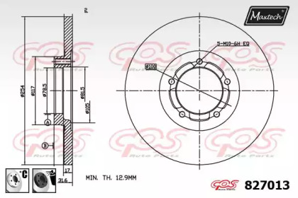 Тормозной диск MAXTECH 827013.6060