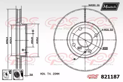 Тормозной диск MAXTECH 821187.6060