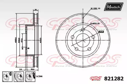 Тормозной диск MAXTECH 821282.6980