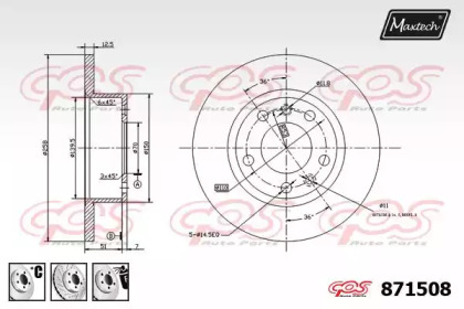 Тормозной диск MAXTECH 871508.6880