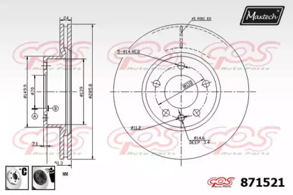 Тормозной диск MAXTECH 871521.6060